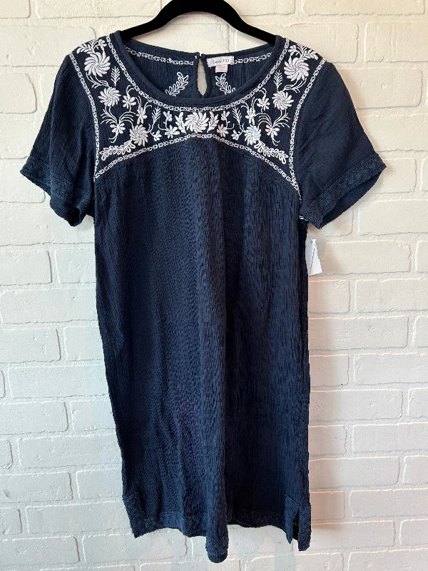 Super Sale Blue & White Dress Casual Short Garnet Hill, Size M