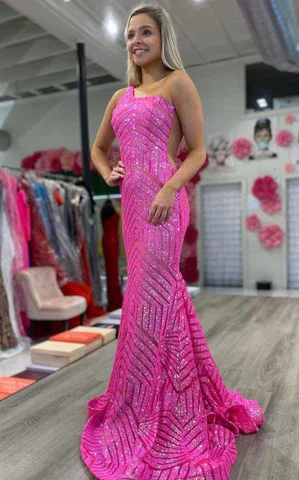 Low Prices LONG MERMAID PROM DRESS NEON SEQUINED ONE SHOULDER FORMAL MERMAID,DS4509 Low Prices LONG MERMAID PROM DRESS NEON SEQUINED ONE SHOULDER FORMAL MERMAID,DS4509