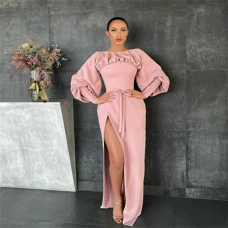 Mega Sale Side Split Prom Dresses Elegant Satin Button Long Sleeves Mermaid Evening Dress Ruched Formal Pageant Dress Custom Made Sweep Train,DS4761 Mega Sale Side Split Prom Dresses Elegant Satin Button Long Sleeves Mermaid Evening Dress Ruched Formal Pageant Dress Custom Made Sweep Train,DS4761