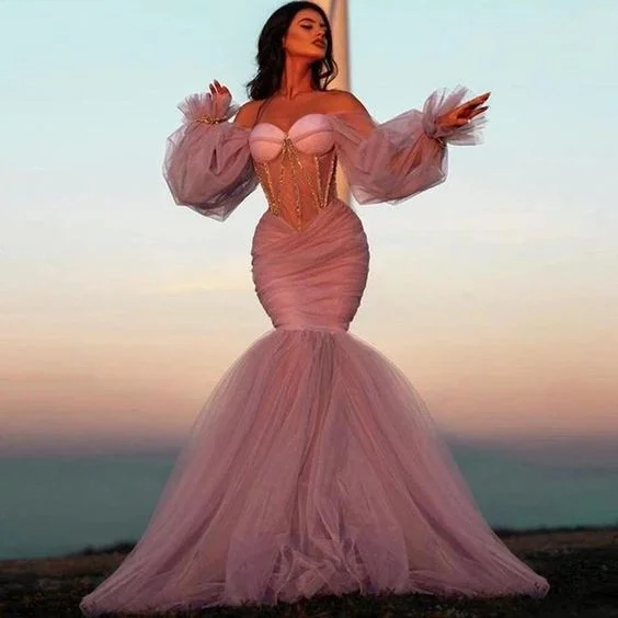 Massive Deals Long Sleeves Crystal Beaded Pageant Mermaid Evening Dress Prom Dress,DS14028 Massive Deals Long Sleeves Crystal Beaded Pageant Mermaid Evening Dress Prom Dress,DS14028