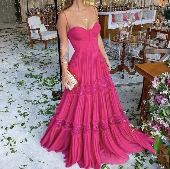 Take Advantage Ball Gown Long Pink Tulle Prom Dresses ,DS4670