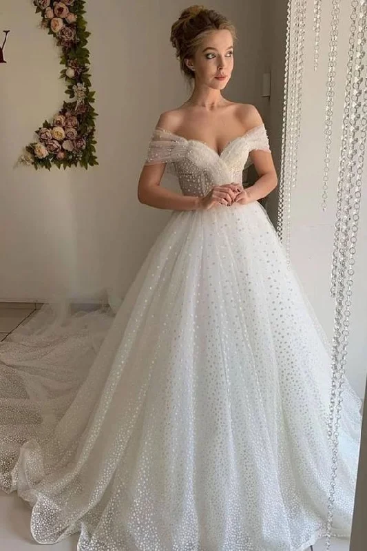 Don't Wait White sweetheart tulle long prom dress white formal dress,DS4959