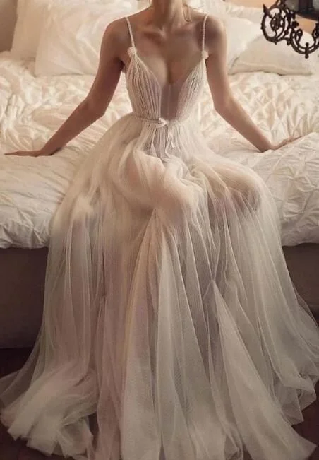 Super Sale Simple champagne tulle long prom dress, champagne tulle evening dress,DS14000 Super Sale Simple champagne tulle long prom dress, champagne tulle evening dress,DS14000