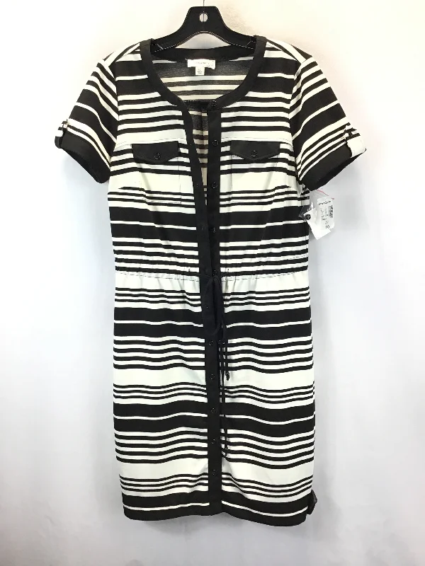 Friends and Family Sale Black & White Dress Casual Midi Dressbarn, Size M