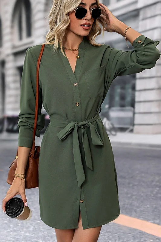 Limited Time WOMEN DANDY BUTTON DOWN SHORT OFFICE WORK DRESS