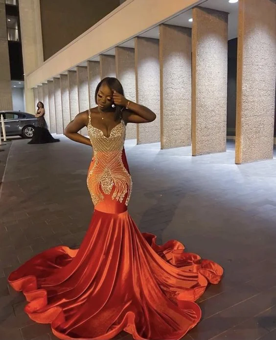 YEAR-End Clearance Long women orange mermaid party dress,evening dress, bridal gown,BL18624 YEAR-End Clearance Long women orange mermaid party dress,evening dress, bridal gown,BL18624