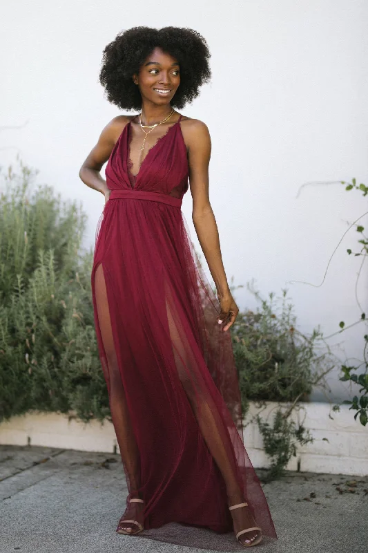 Limited Availability Leslie Tulle Maxi Dress