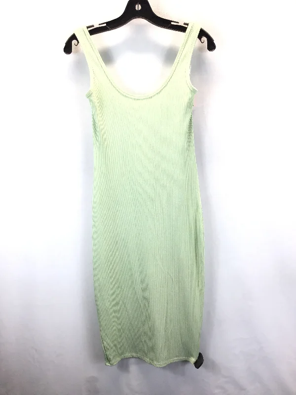 Members Only Green Dress Casual Midi Heart & Hips, Size S
