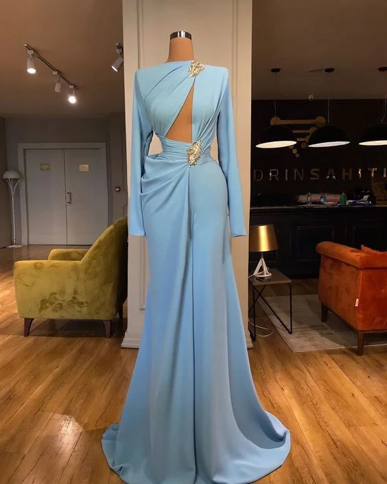 Loyalty Reward Long Sleeve Prom Dresses, Arabic Prom Dresses, Side Slit Prom Dresses,DS4737 Loyalty Reward Long Sleeve Prom Dresses, Arabic Prom Dresses, Side Slit Prom Dresses,DS4737