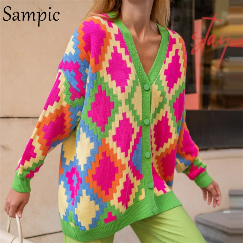 Special Discount Awakecrm Christmas Gift Sampic Winter Women Basic V Neck Oversized Knitwear Argyle Cardigans Green Autumn Fashion Y2K Knitted Sweater Cardigans Special Discount Awakecrm Christmas Gift Sampic Winter Women Basic V Neck Oversized Knitwear Argyle Cardigans Green Autumn Fashion Y2K Knitted Sweater Cardigans