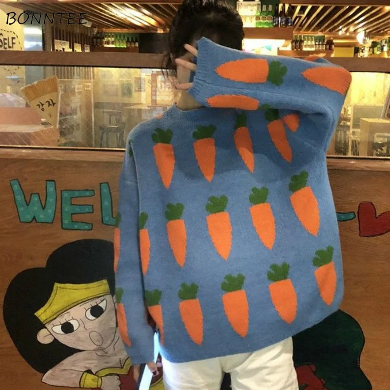 Value Deals Awakecrm Christmas Gift Women Sweaters Carrots Printed Pullovers O-neck Knitted Jumpers Cute Lovely Thicken Students Streetwear Korean Style Slim Soft Value Deals Awakecrm Christmas Gift Women Sweaters Carrots Printed Pullovers O-neck Knitted Jumpers Cute Lovely Thicken Students Streetwear Korean Style Slim Soft