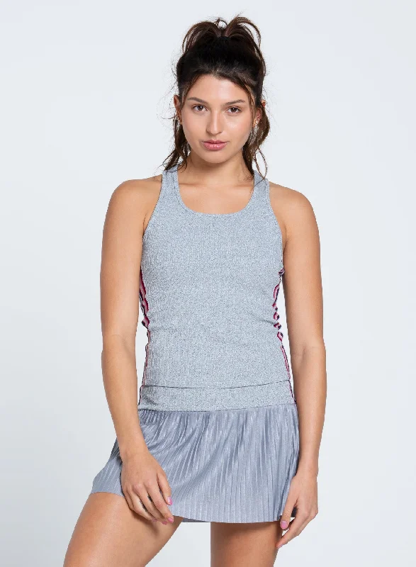 Warehouse Sale Berry Stripe Rib Tank