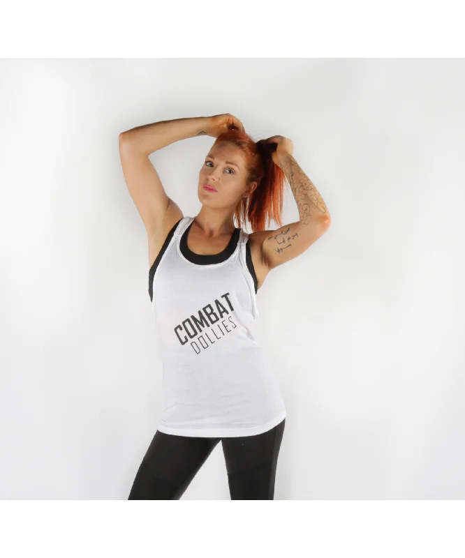 Price Blitz Combat Dollies T-Back Tank Top White