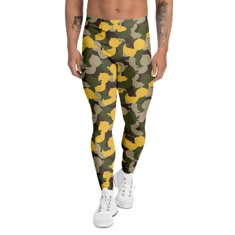 Discount Mania Camouflage Rubber Ducks Print Pattern Men's Leggings