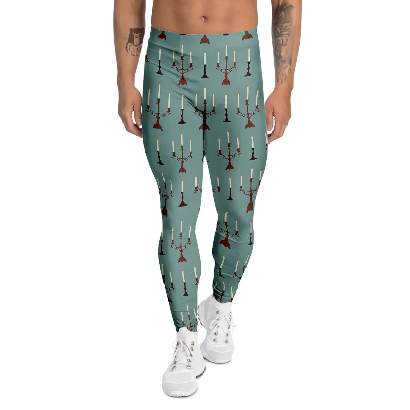 Best Deals Candle Vintage Print Pattern Men's Leggings