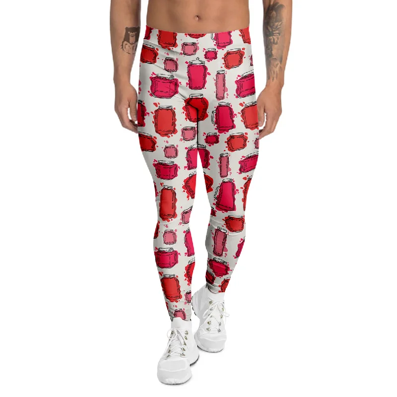 Special Price Canning Watercolor Print Pattern Men's Leggings