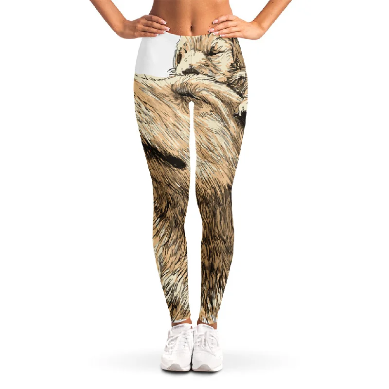 Now or Never Labrador Retriever And Puppy Print Women's Leggings