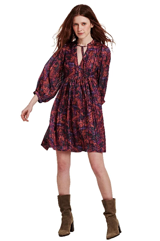 Big Savings ALEXIS EMPIRE WAIST DRESS PLUM PAISLEY