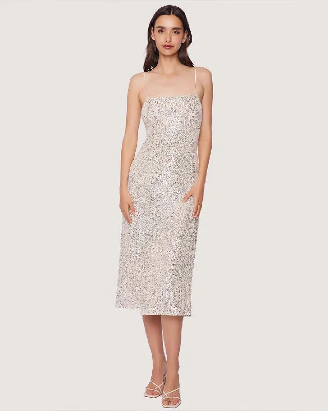 Super Savings Etoile Midi Dress - Silver