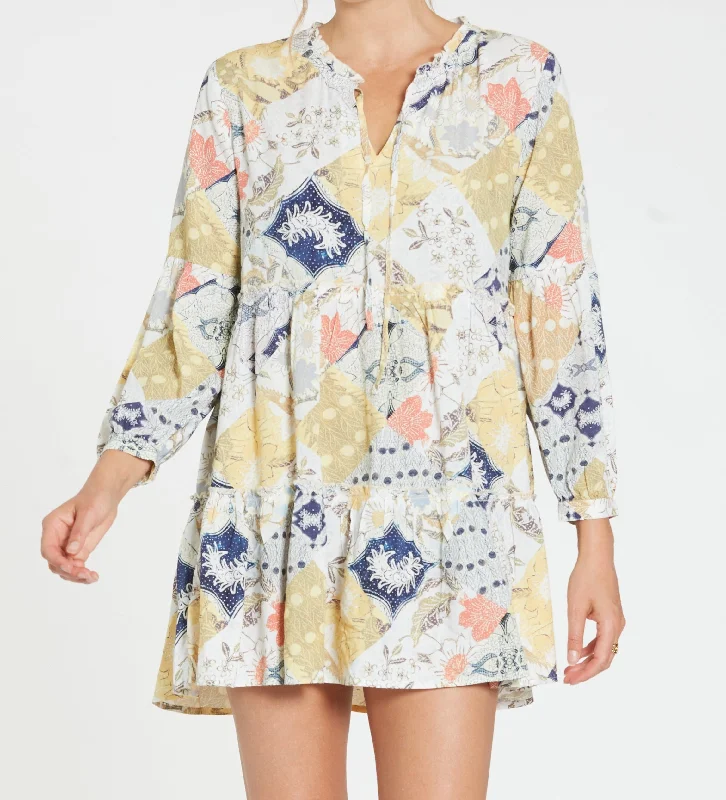 Deal of the Week LUCY TIERED DRESS IN PATCHWORK BOHO