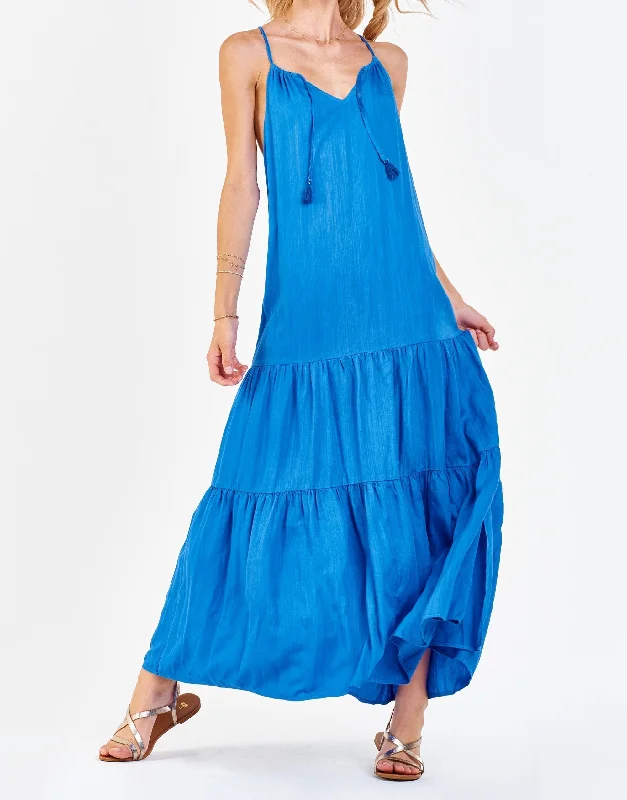Discount Days RYO STRAP HALTER DRESS SWEET COBALT